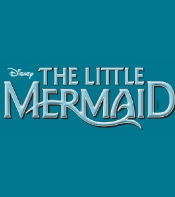 Text displaying Disney logo and The Little Mermaid against a blue background