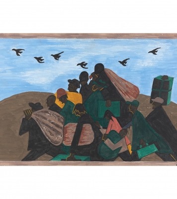 Painting from Jacob Lawrence: The Migration